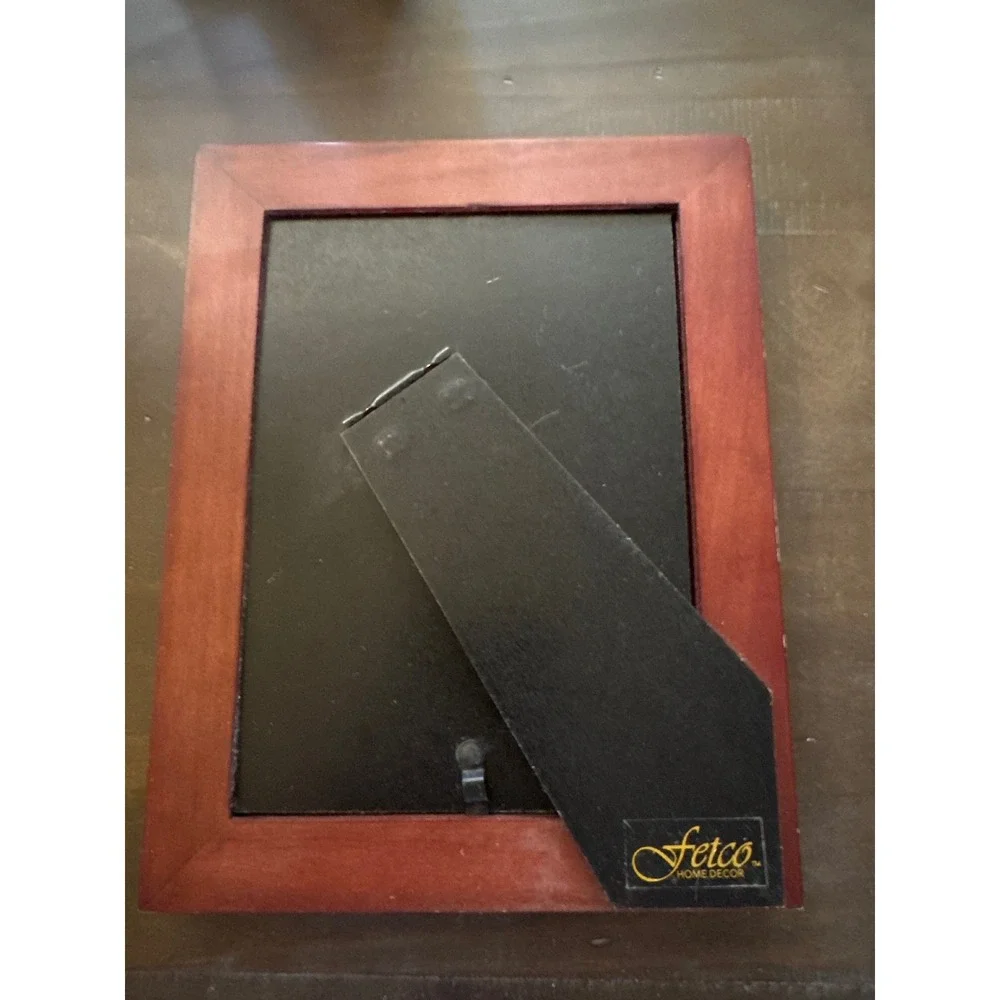 Fetco Home Decor Wood Picture Frame 4x6 Mission Style Cherry Finish Tabletop